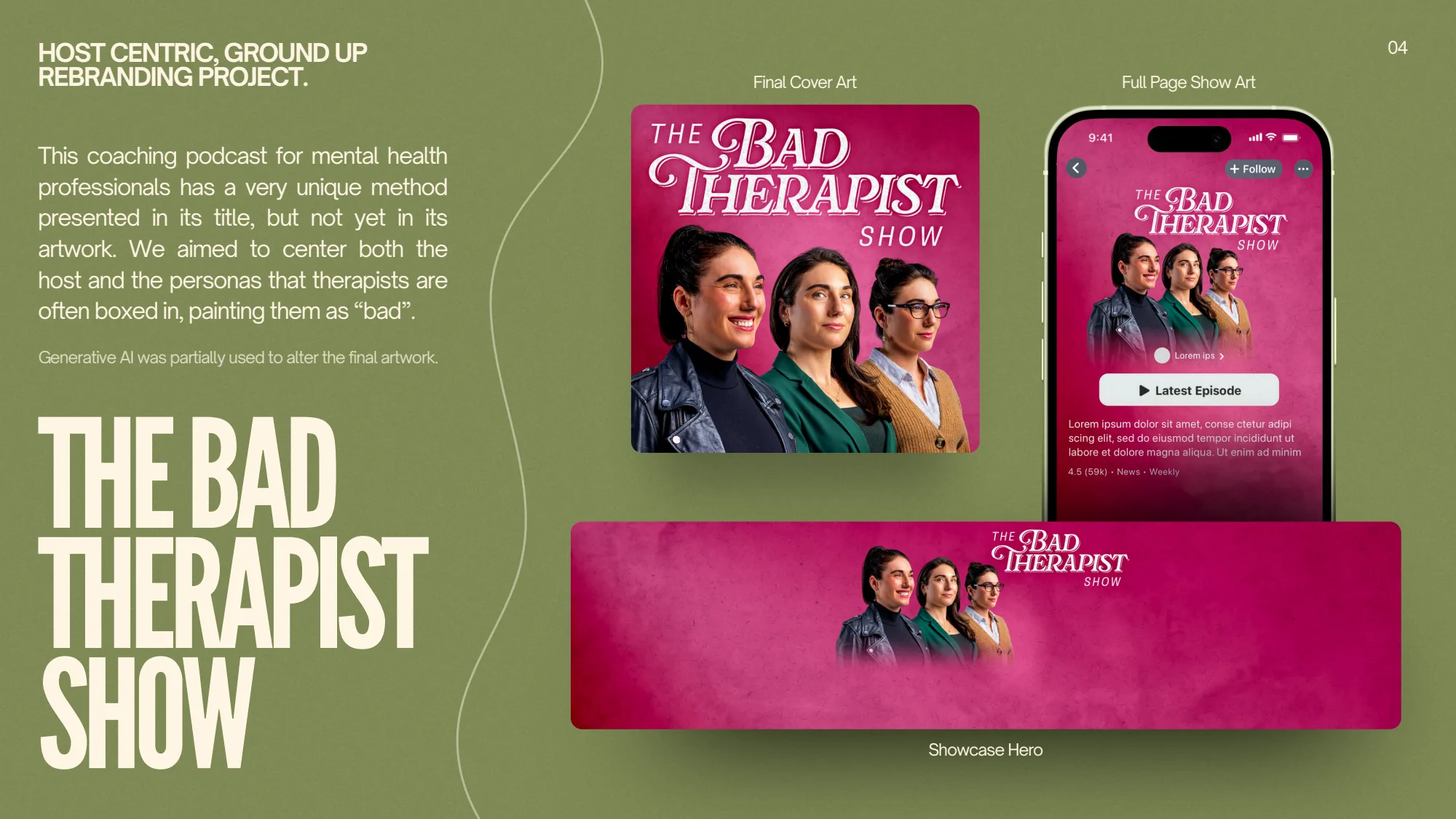PodVision podcast branding portfolio — slide 4 of 8