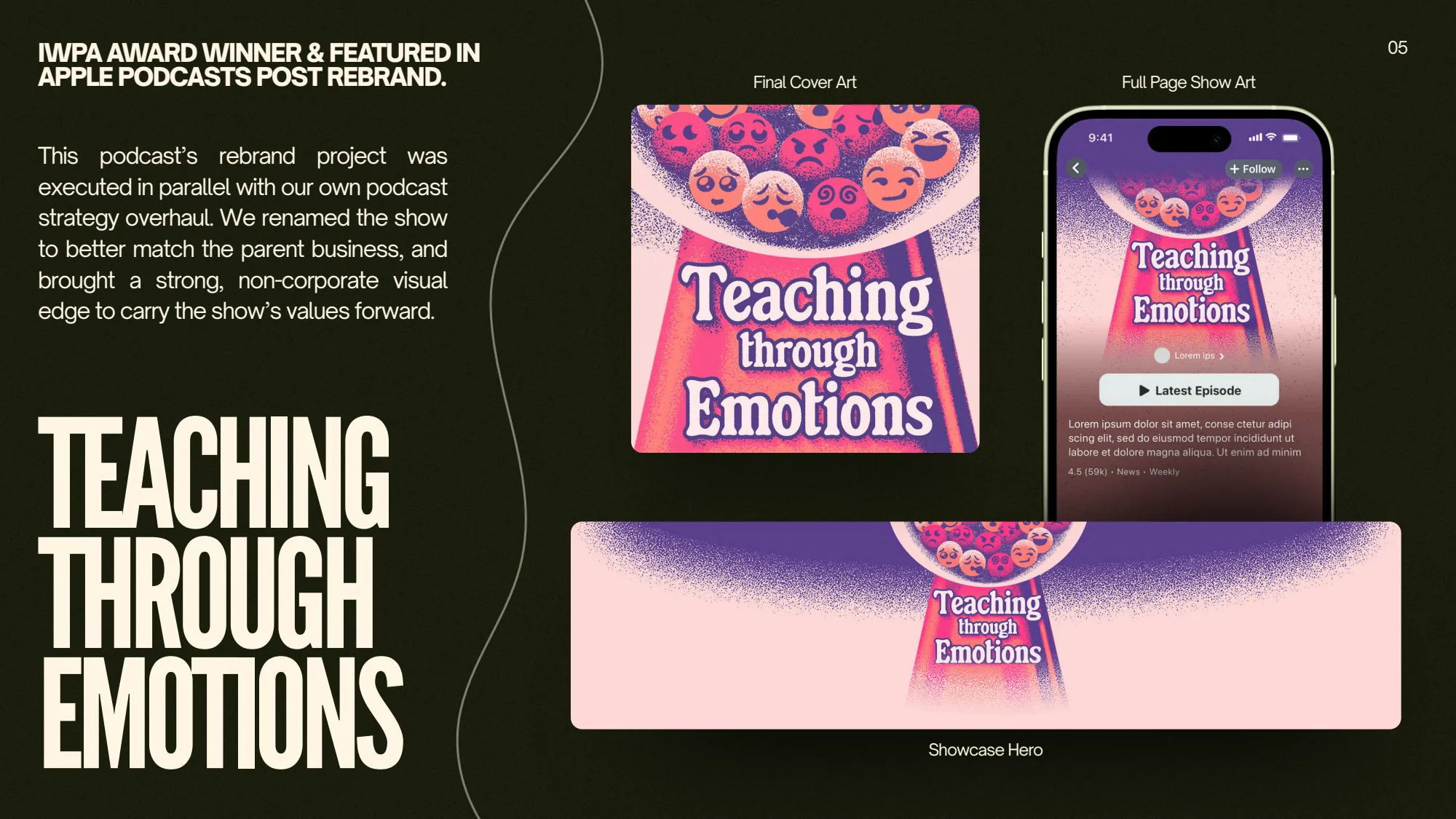 PodVision podcast branding portfolio — slide 5 of 8