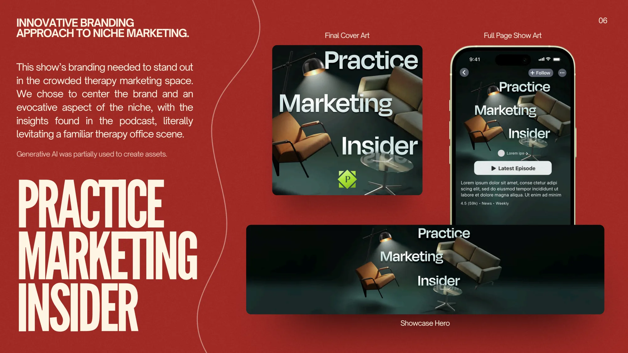 PodVision podcast branding portfolio — slide 6 of 8